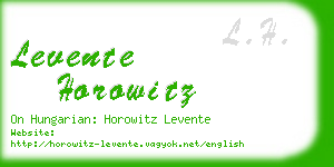 levente horowitz business card